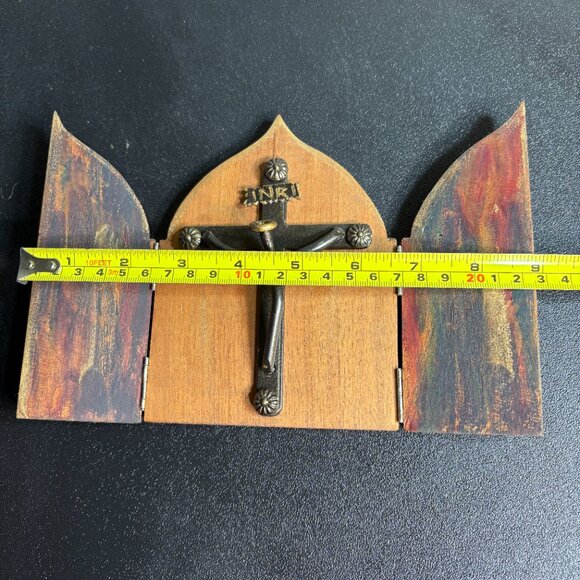 Vintage Wood and Metal Primitive Crucifix handmade Barquisimeto Venezuela - Picture 6 of 7